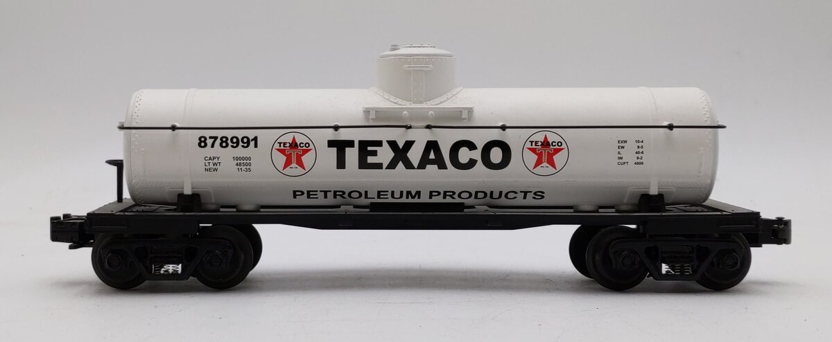 MTH 30-7316 O Texaco Single Dome Tank Car #878991 EX/Box