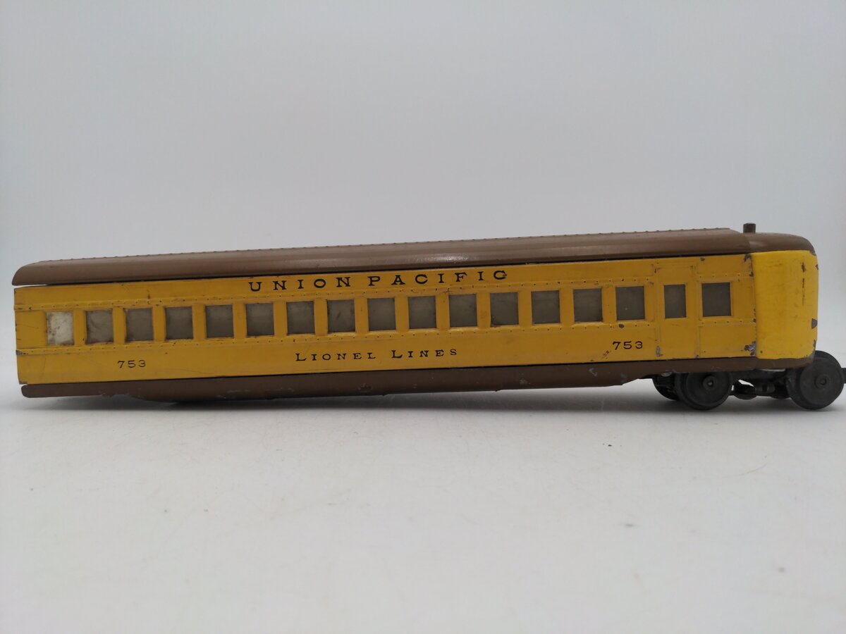 Lionel 753 Vintage O Prewar Union Pacific Streamliner Coach VG