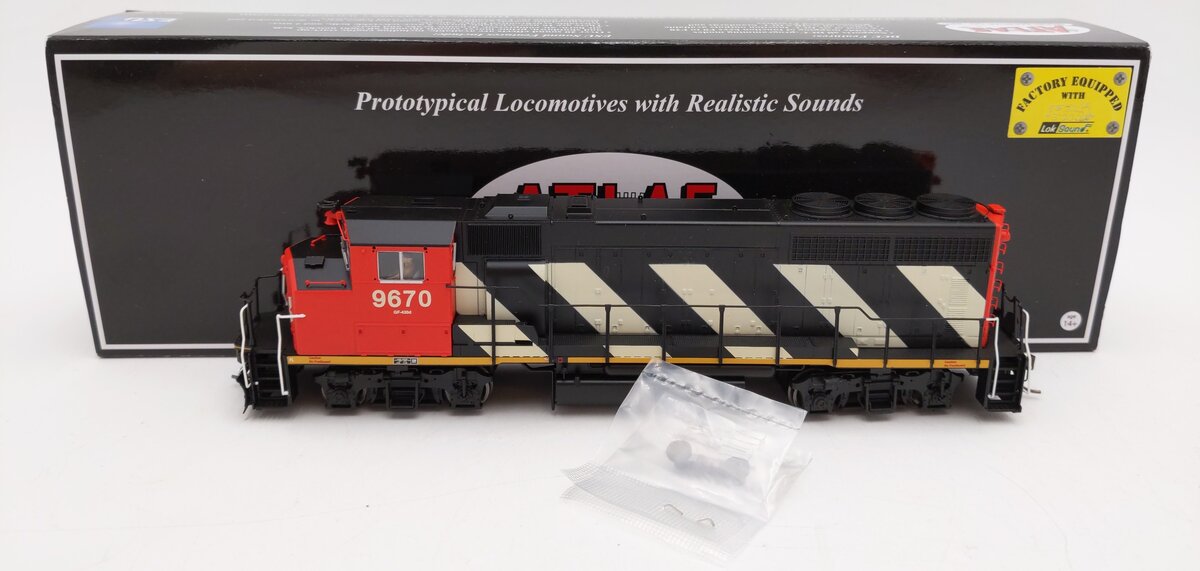 Atlas 10002730 HO CN GP40-2(W) Gold Diesel Locomotive #9670 w/DCC/LokSound EX/Box