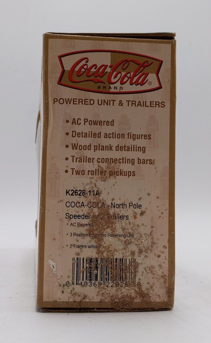 K-Line K2628-11A Coca Cola North Pole Speeder w/Trailer VG/Box