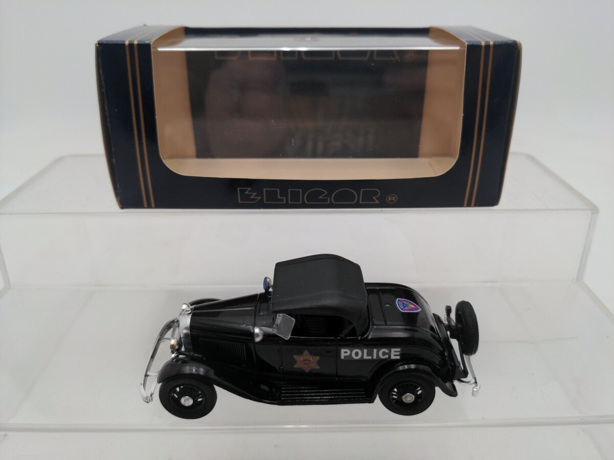 Eligor 1210 1:43 Scale Diecast V8 Ford Police Car EX/Box