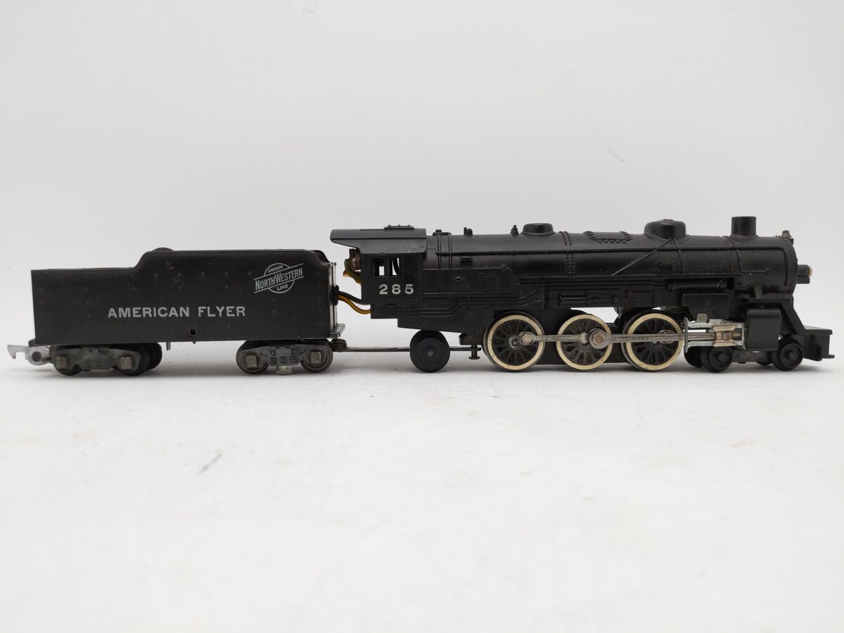 American Flyer 285 Vintage S 4-6-2 Pacific Steam Locomotive & Tender VG
