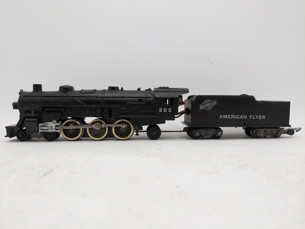 American Flyer 285 Vintage S 4-6-2 Pacific Steam Locomotive & Tender VG
