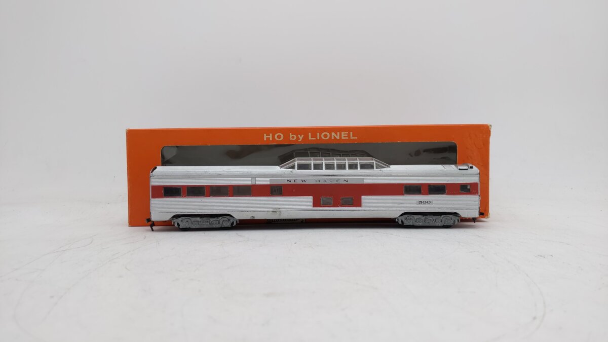 Lionel 0702 #500 HO New Haven Vista Dome Car - Non-Illuminated EX/Box