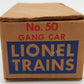 Lionel 50 Vintage O Motorized Gang Car VG/Box