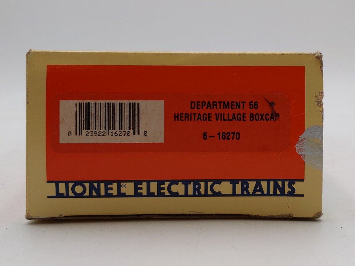 Lionel 6-16270 O Gauge Department 56 Heritage Village Boxcar #9796 LN/Box