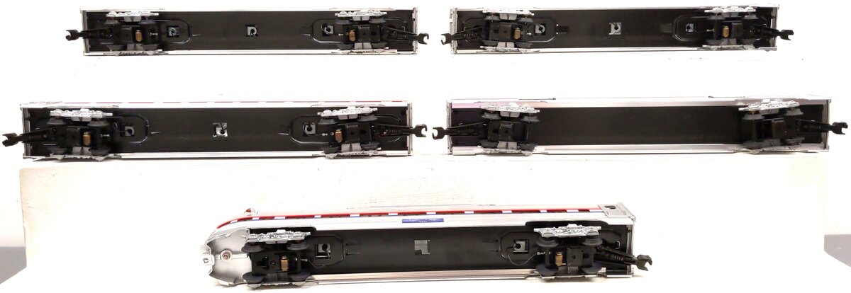 MTH 20-6508 O Gauge Amtrak 70' Aluminum Passenger Car Set (Set of 5) VG/Box