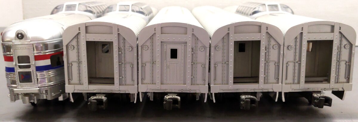 MTH 20-6508 O Gauge Amtrak 70' Aluminum Passenger Car Set (Set of 5) VG/Box