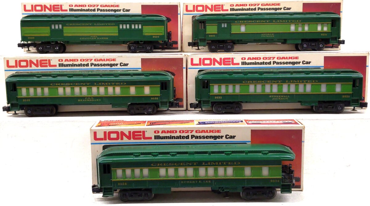 Lionel 6-9530-34 O Gauge Southern Crescent Passenger 5-Car Set EX/Box