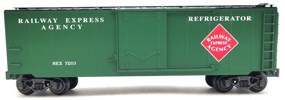 K-Line K761-1912 O Gauge REA Express Service Steel-Sided Reefer #7203 LN/Box