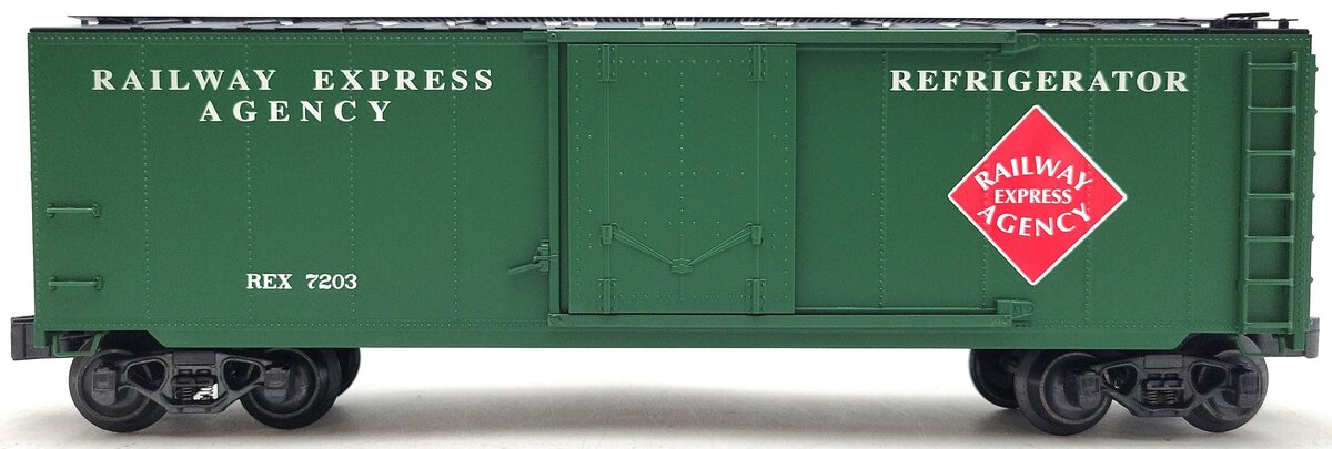 K-Line K761-1912 O Gauge REA Express Service Steel-Sided Reefer #7203 LN/Box