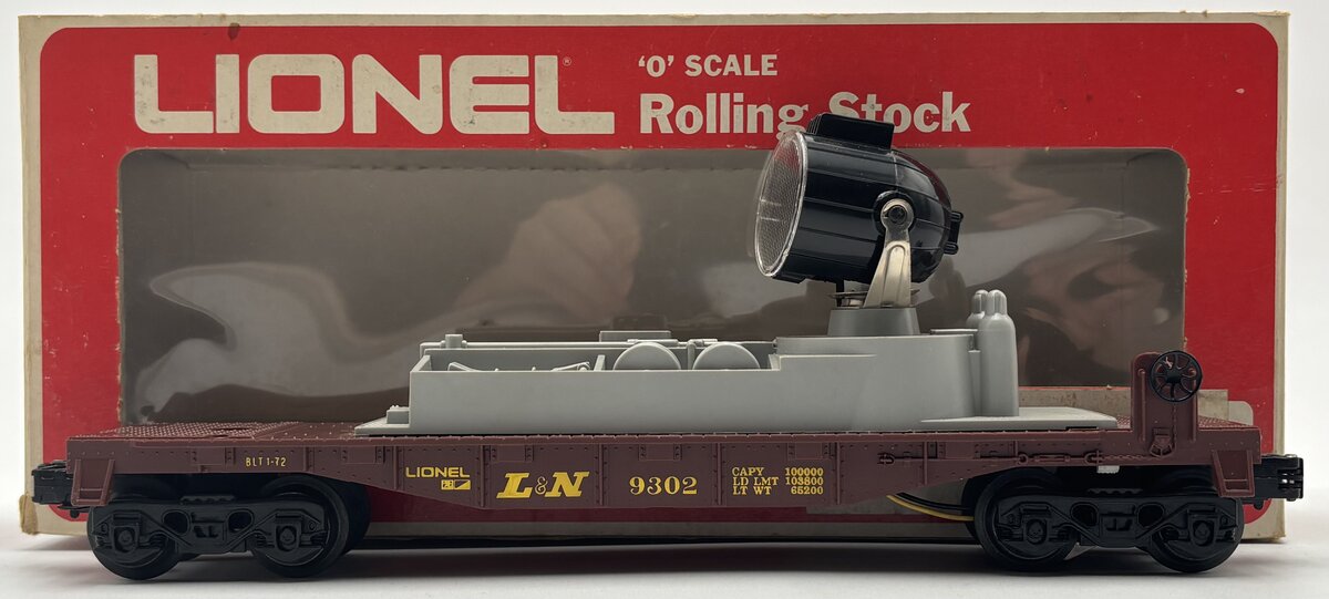 Lionel 6-9302 O Gauge Louisville & Nashville Operating Searchlight Car EX/Box