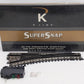 K-Line K-0775 O SuperSnap 72" Left Hand Remote Control Switch Turnout VG/Box