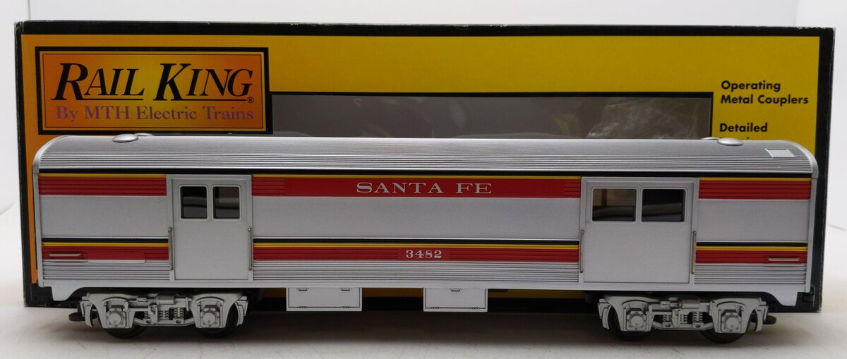 MTH 30-6103S-1 O Gauge Santa Fe Streamlined Baggage Car #3482 EX/Box
