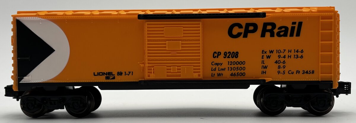 Lionel 6-9208 O Gauge Canadian Pacific Rail Boxcar EX
