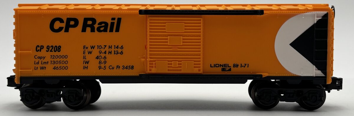 Lionel 6-9208 O Gauge Canadian Pacific Rail Boxcar EX