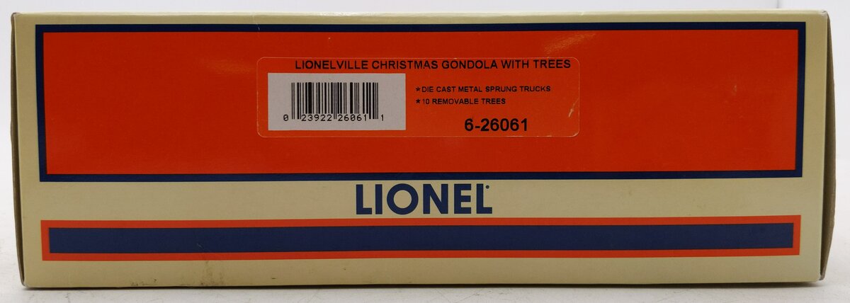 Lionel 6-26061 O Gauge Christmas Gondola with Trees EX/Box