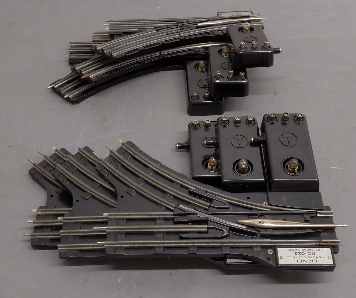 Lionel O22 Left-Hand & Right-Hand Electric Remote Switches (3 Pairs of 2) VG/Box