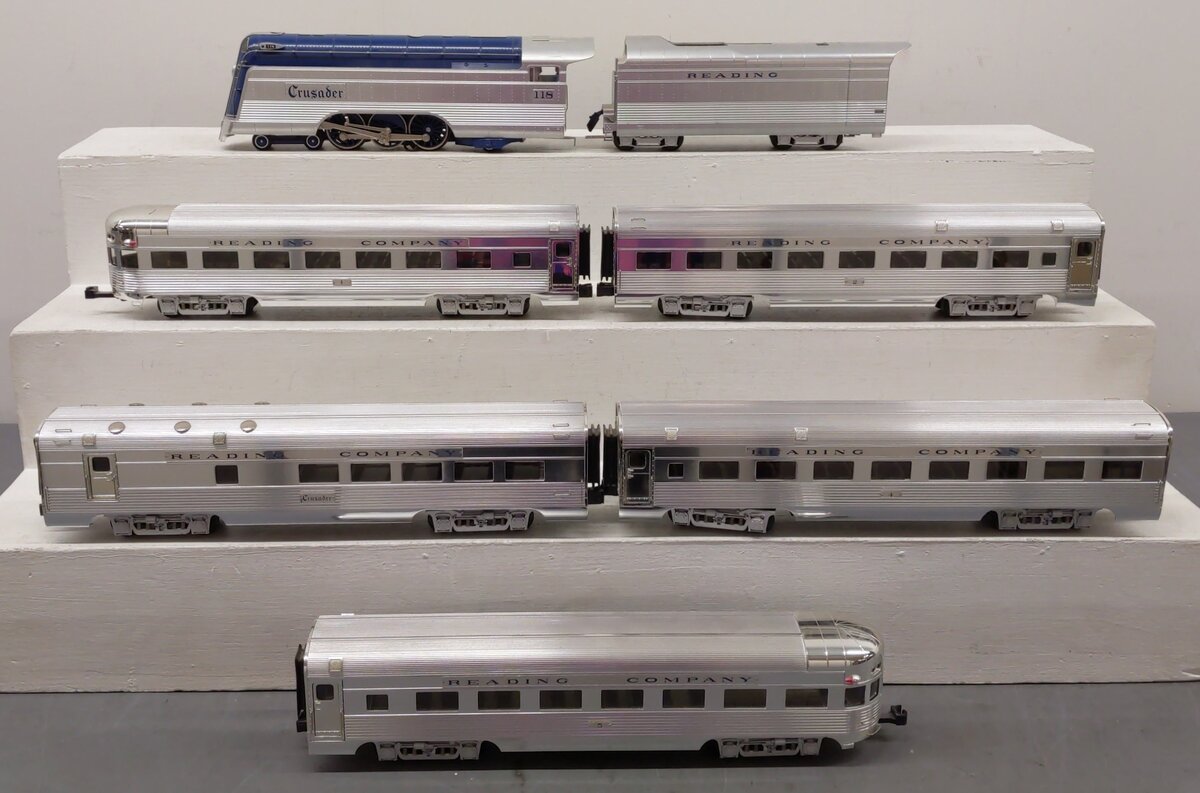 K-Line K-1925 O Gauge Reading Bascov's Crusader Steam Train Set EX/Box