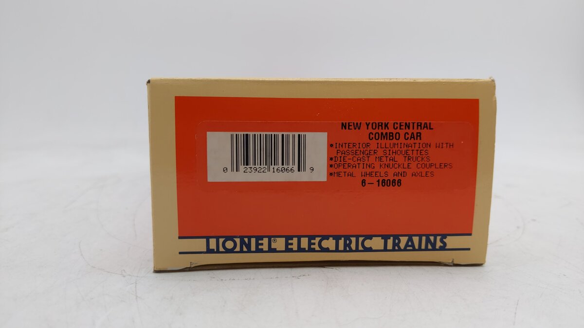 Lionel 6-16066 O Gauge New York Central Combination Passenger Car EX/Box