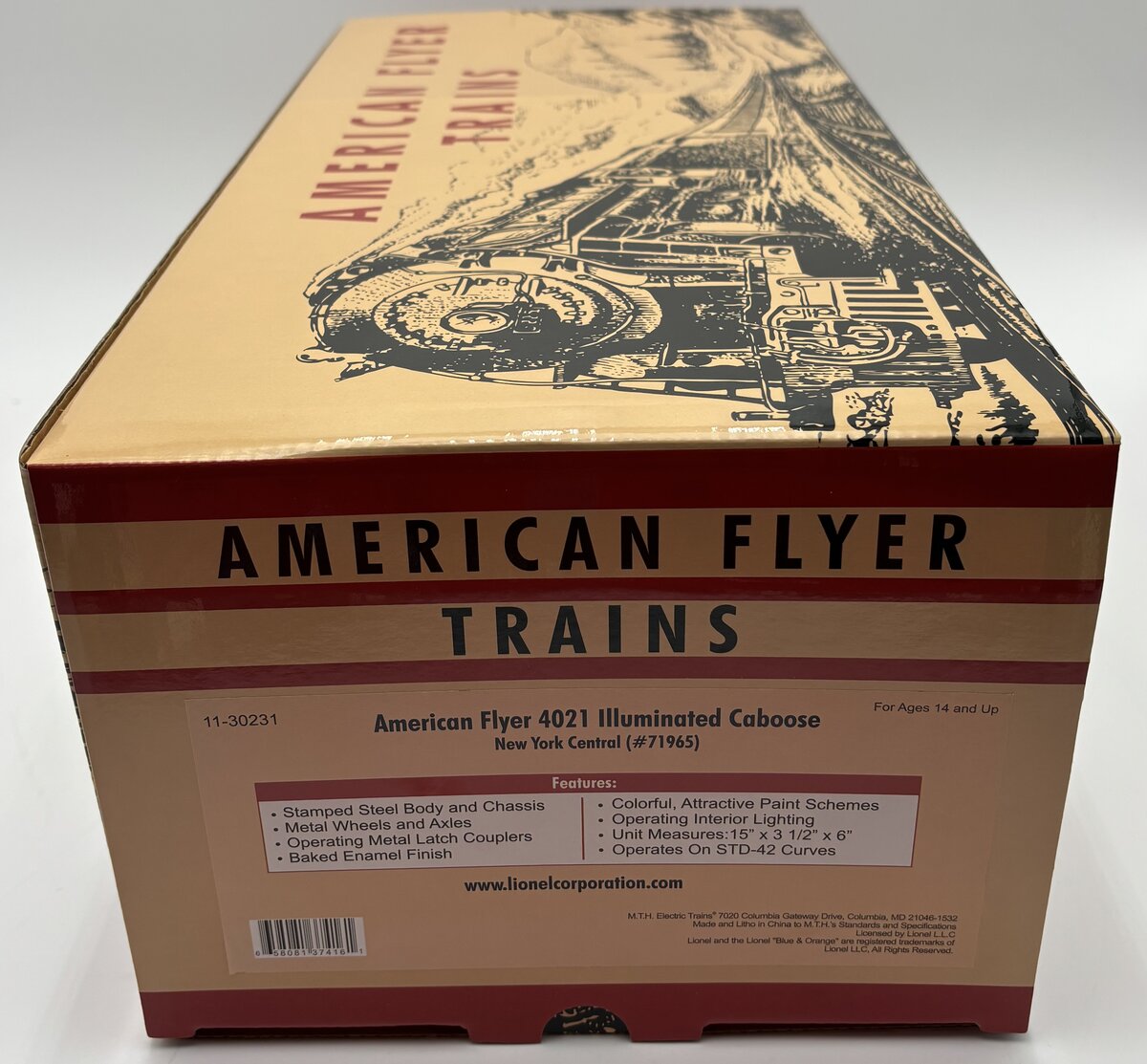 MTH 11-30231 G Scale New York Central 4021 Illuminated Caboose #71965 LN/Box