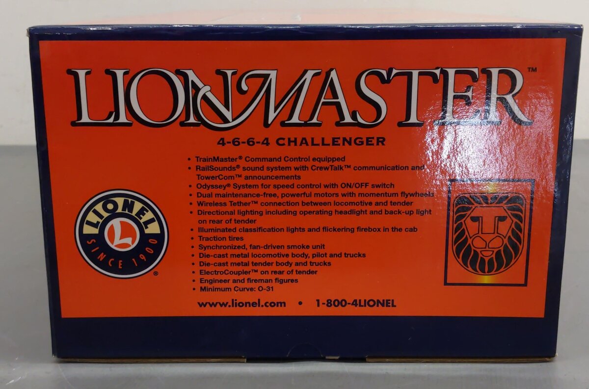 Lionel 6-38093 Lionmaster UP 4-6-6-4 Challenger Steam Locomotive & Tender #3980 EX/Box