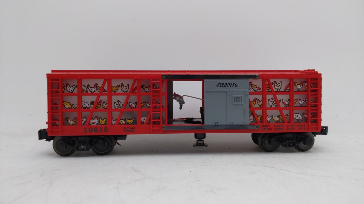 Lionel 6-19819 O Gauge Operating Poultry Sweeper Car EX/Box