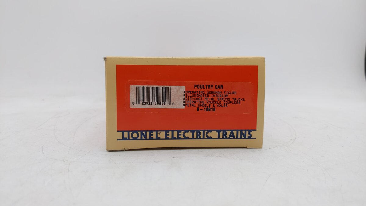 Lionel 6-19819 O Gauge Operating Poultry Sweeper Car EX/Box