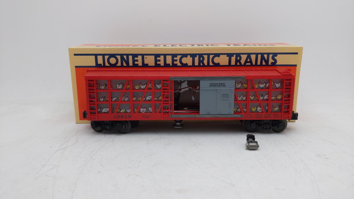 Lionel 6-19819 O Gauge Operating Poultry Sweeper Car EX/Box