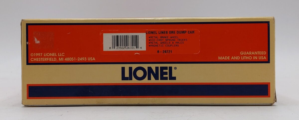 Lionel 6-26721 O Gauge Lionel Lines Operating Coal Dump Car LN/Box