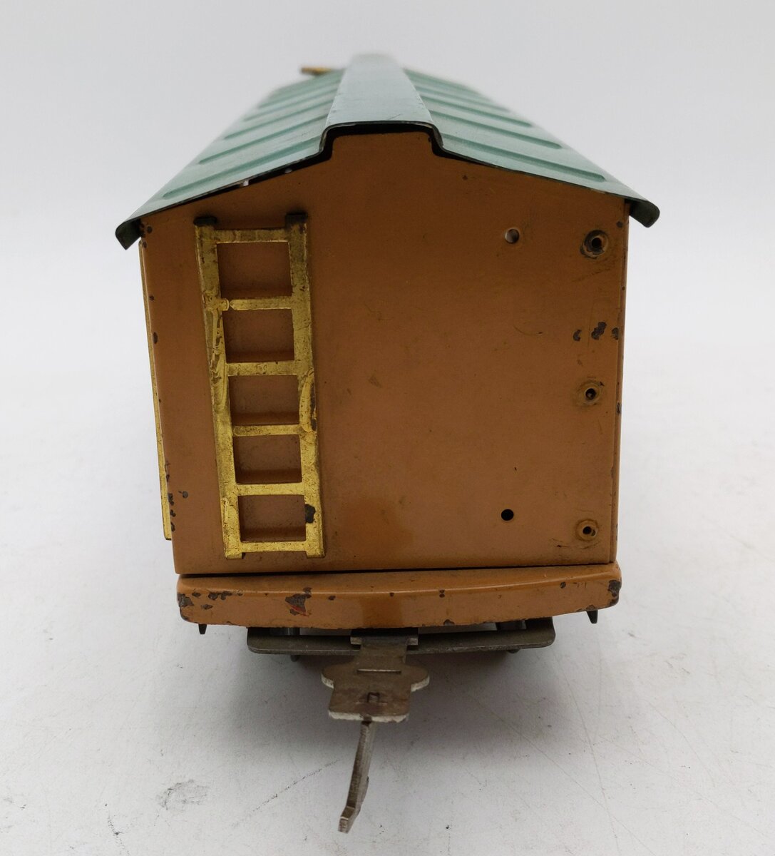 American Flyer 4018 Vintage Standard Gauge Mustard Green Boxcar EX