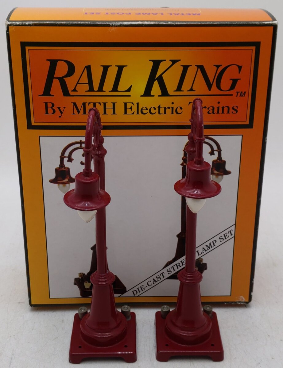 MTH 10-1030 O Gauge Die-Cast Street Lamp Set of 2 EX/Box