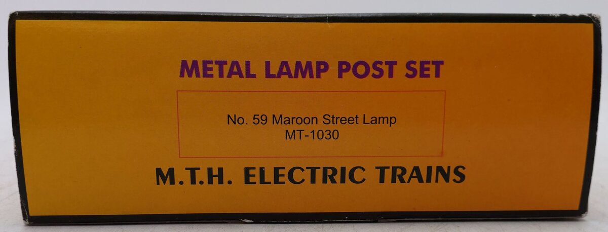 MTH 10-1030 O Gauge Die-Cast Street Lamp Set of 2 EX/Box