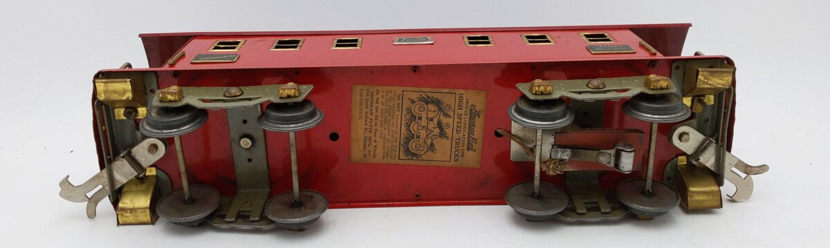 American Flyer 4021 Vintage Wide Standard Gauge Red Tinplate Caboose EX