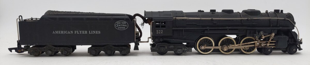 American Flyer 322 Vintage S NYC 4-6-4 Hudson Steam Locomotive & Tender VG/Box