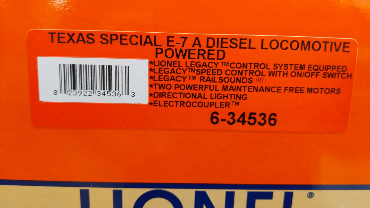 Lionel 6-31755 O Gauge The Texas Special Diesel Train Set EX/Box