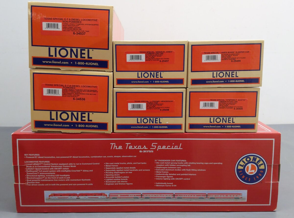Lionel 6-31755 O Gauge The Texas Special Diesel Train Set EX/Box