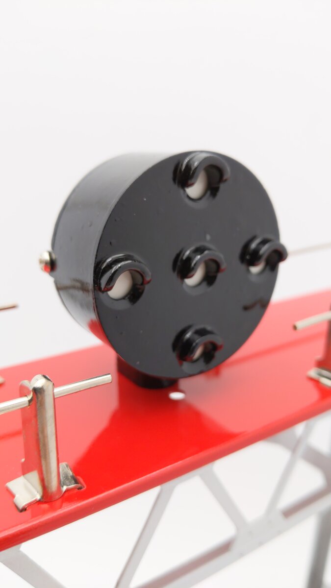 MTH 10-4038 Red, Silver, & Nickel Trim Signal Bridge & Control Panel EX/Box