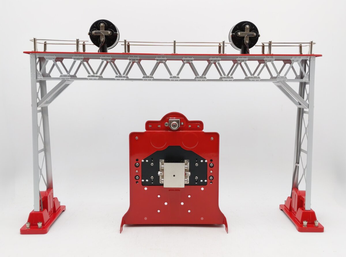 MTH 10-4038 Red, Silver, & Nickel Trim Signal Bridge & Control Panel LN/Box
