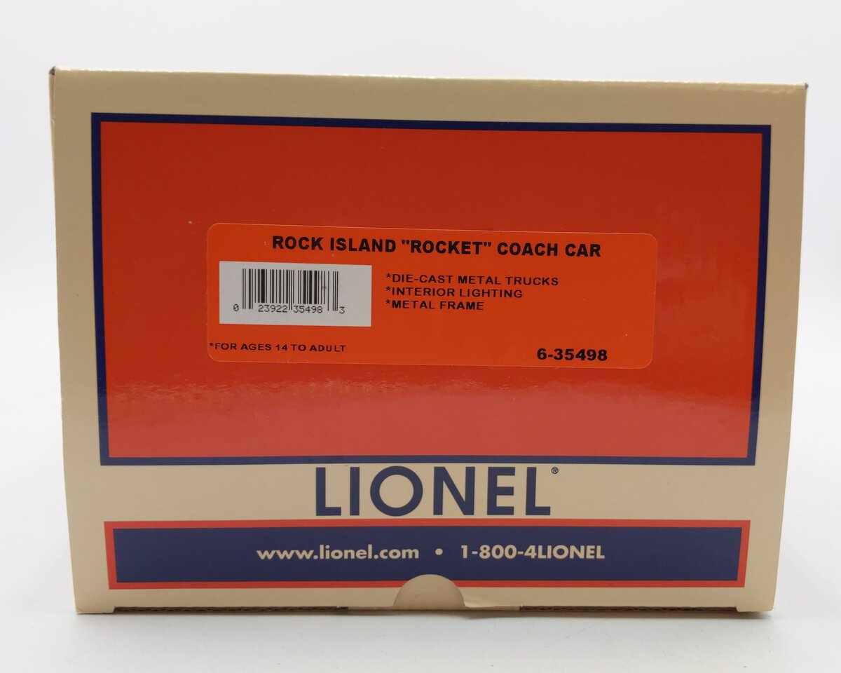 Lionel 6-35498 O Gauge Rock Island Non-Powered RDC Coach #750 EX/Box