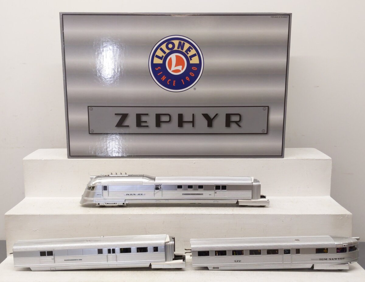 Lionel 6-38856 O Gauge Legacy Burlington Mark Twain Zephyr Diesel Train Set EX/Box