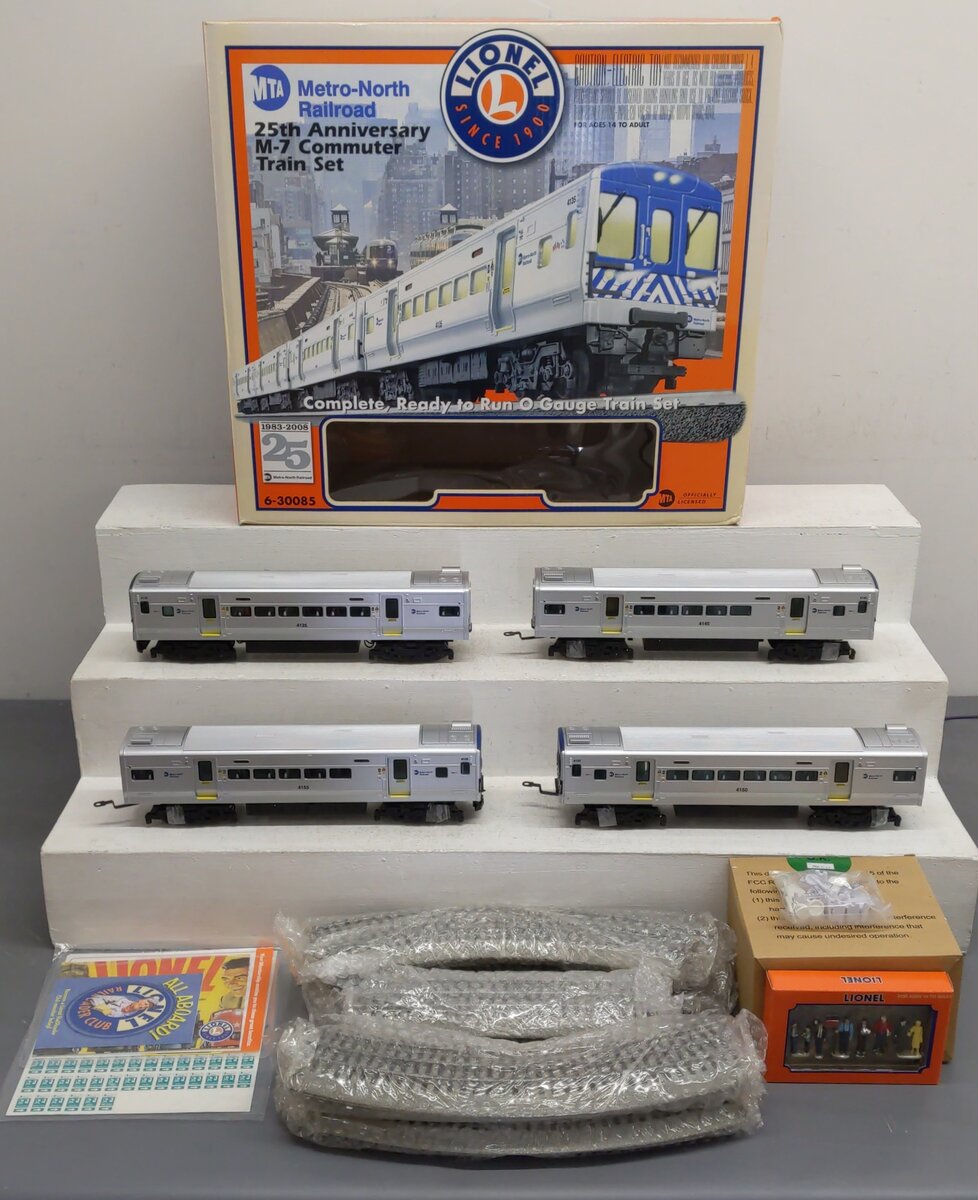 Lionel 6-30085 O Gauge MTA North 25th Anniversary M7 Commuter Set EX/Box