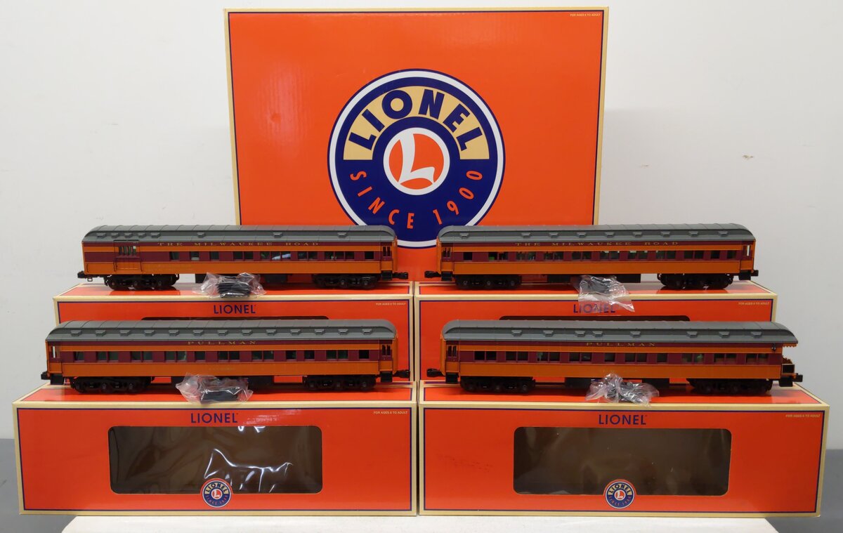 Lionel 6-25515 O Milwaukee Road "Olympian" Heavyweight 4-Car Passenger Set EX/Box