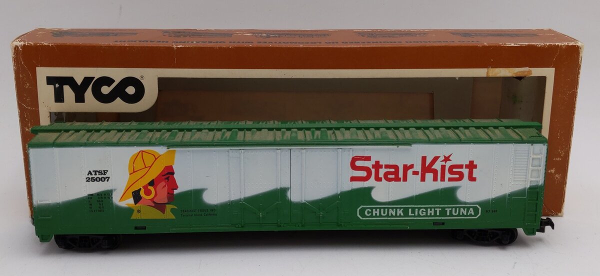 Tyco 360C HO Star-Kist Boxcar ATSF #25007 EX/Box