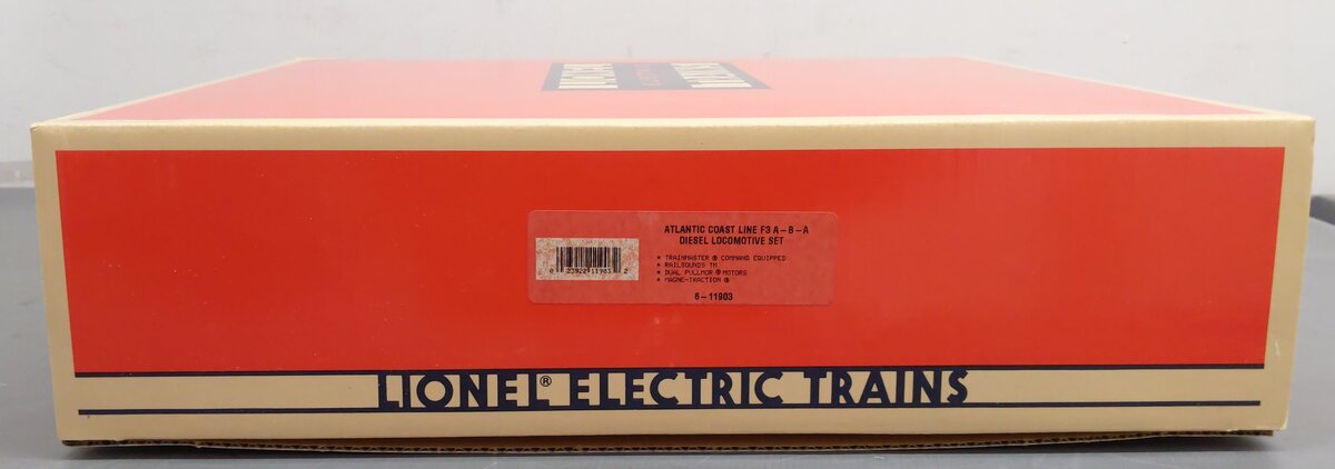 Lionel 6-11903 O Gauge Atlantic Coast Line F3 ABA Diesel Set w/TMCC & RS EX/Box