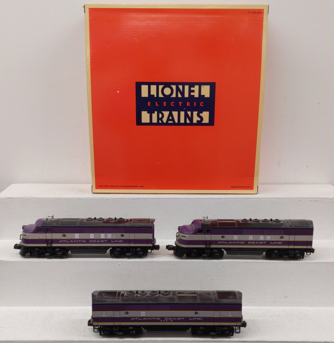 Lionel 6-11903 O Gauge Atlantic Coast Line F3 ABA Diesel Set w/TMCC & RS EX/Box