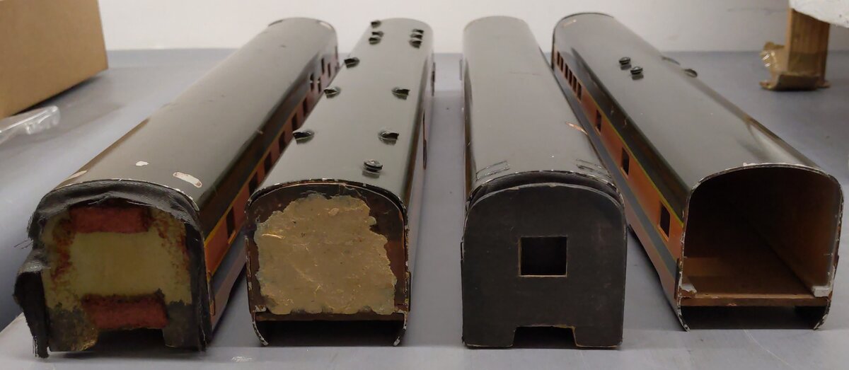 Assorted O Gauge Custom Passenger Car Shells Only [4] VG