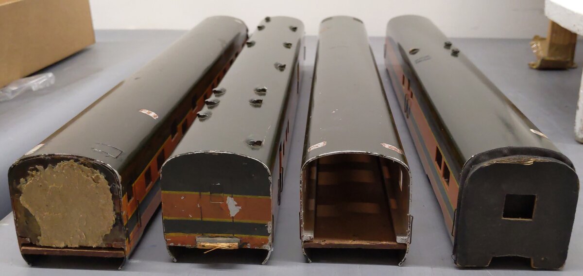 Assorted O Gauge Custom Passenger Car Shells Only [4] VG