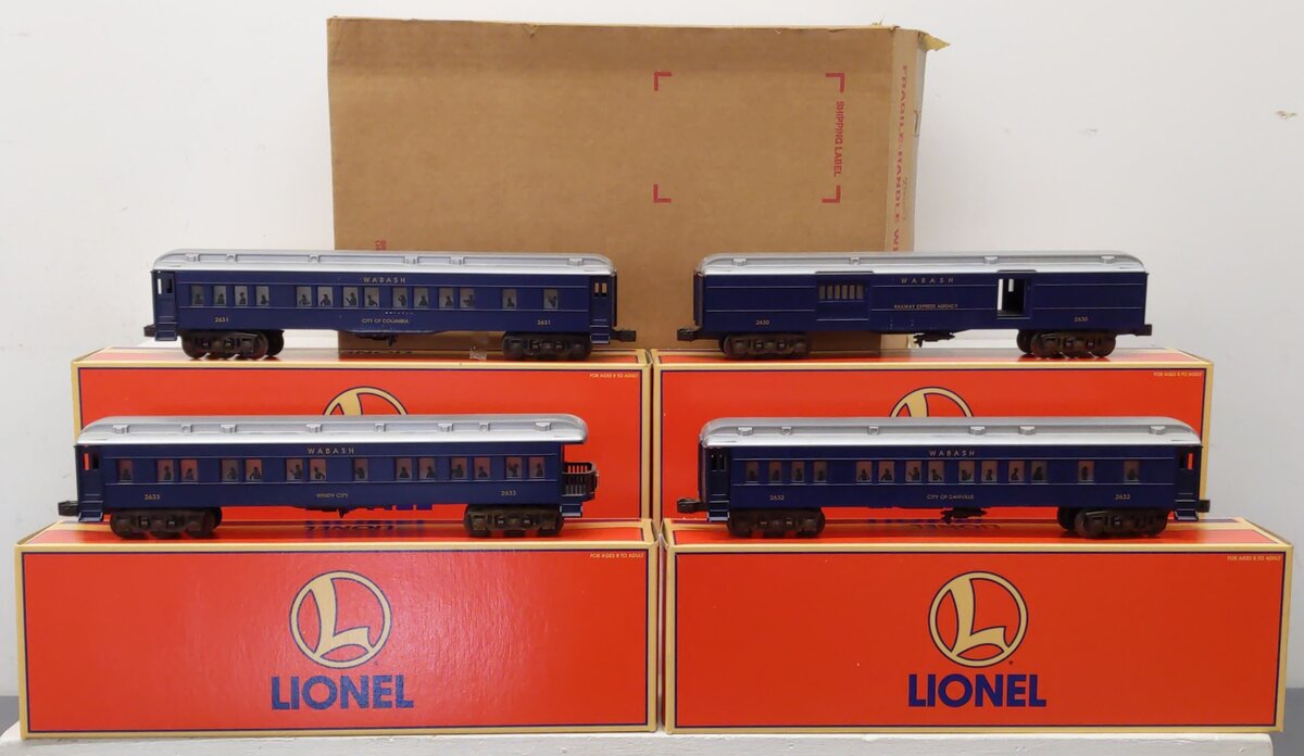 Lionel 6-19061 O Gauge Wabash Railway Passenger Set VG/Box