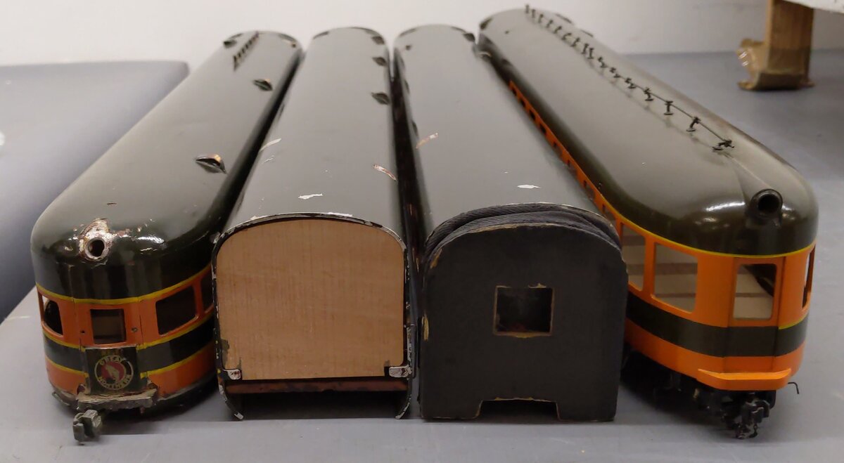 Assorted O Gauge Custom Passenger Cars Assembled Kits - 2 Rail [4] VG